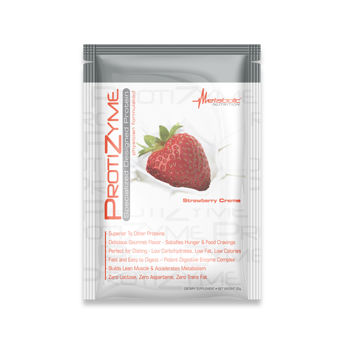 Protizyme Strawberry Creme Protein Shake Packet